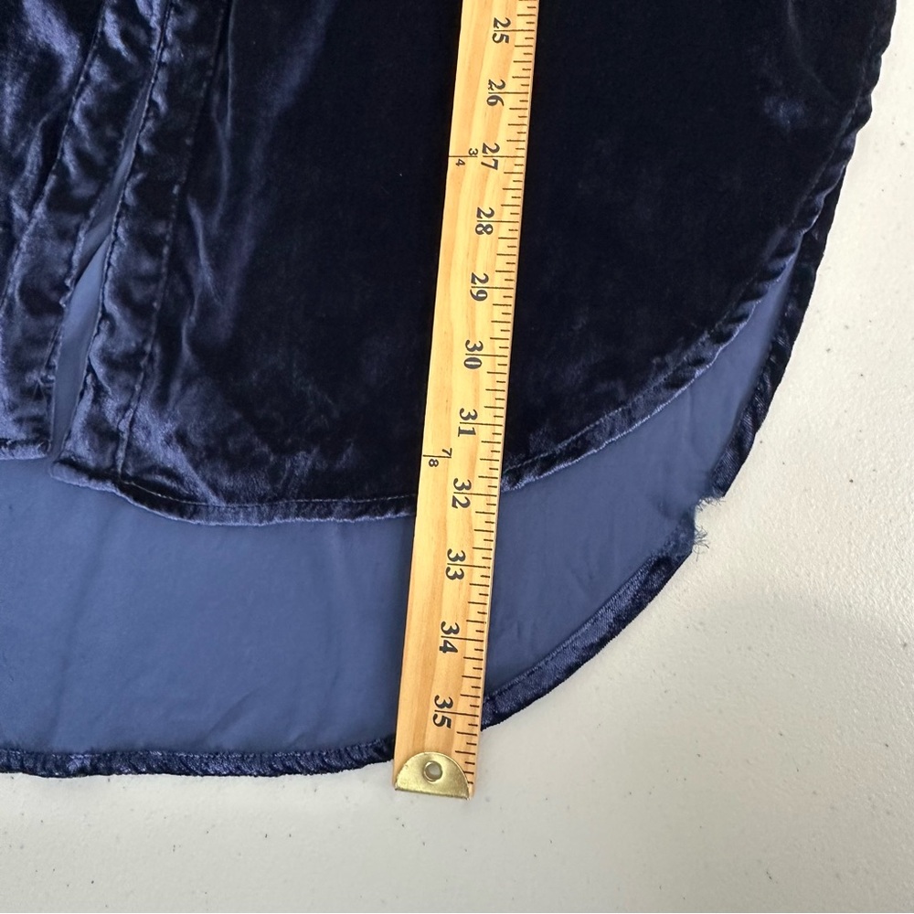 Maeve‎ Crushed Velvet Tunic Shirt Midnight Blue Size 12 - Picture 8 of 13